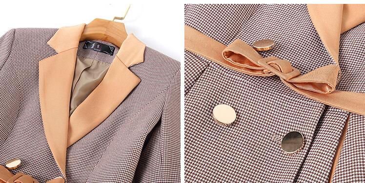 Fashion Solid Color Women's Polyester Professional Suit