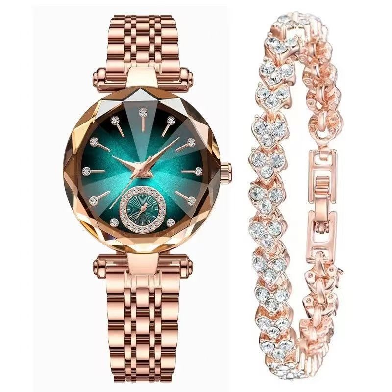 Women's Casual Diamond Quartz Watch - Simple Elegance