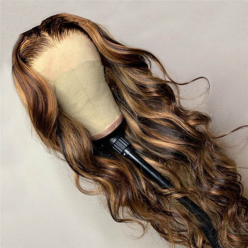 Women's Fashion Foreign Trade Wigs, Long Curly Hair, Chemical Fiber Wigs, Rose Net - Millivan supplies