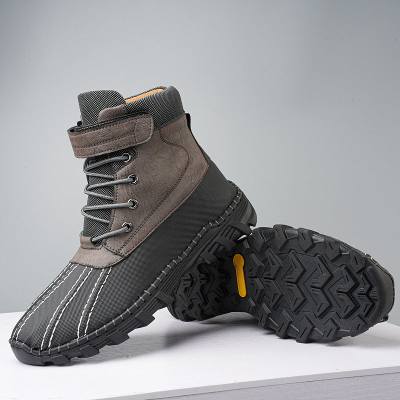 Unisex Winter Snow Boots - Adult Fleece Lace-up Waterproof Work Boots