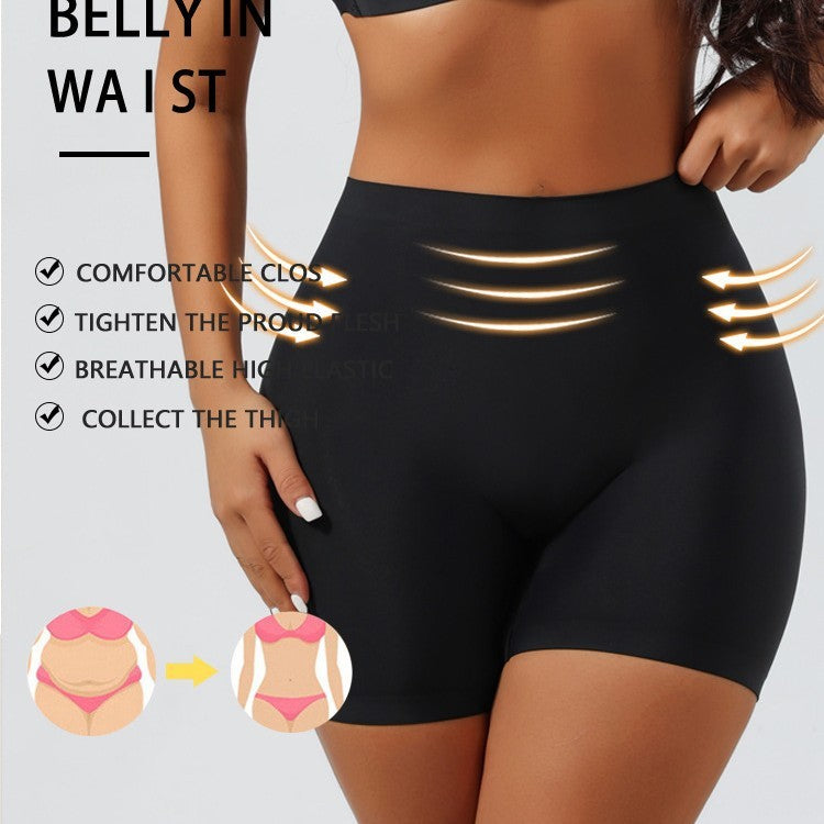 Women's Mid-waist Body Shaping Boxer Safety Pants - Black Seamless Multiple Sizes
