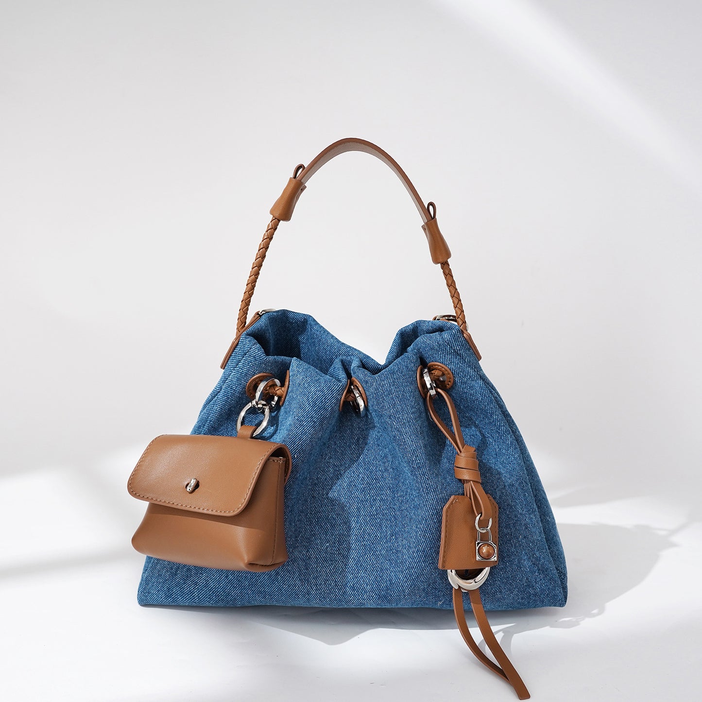Denim Series Handbag - Leather Special Interest Design Urban Simplicity Bag