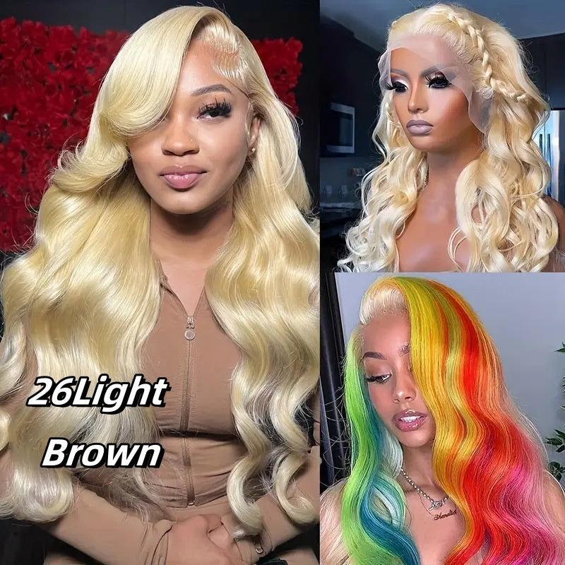 Adult Women's Lace Front Synthetic Wig - European Style Light Gold