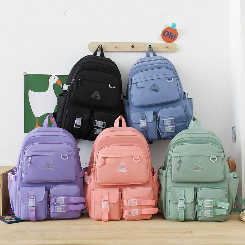 New Large Capacity School Bag Four-piece Backpack For Middle School Students