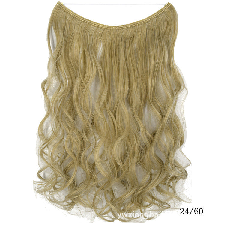 Women's 22 Inch Invisible Wire Hair Extensions - No Clips Secret Fish Line Silky Straight Synthetic