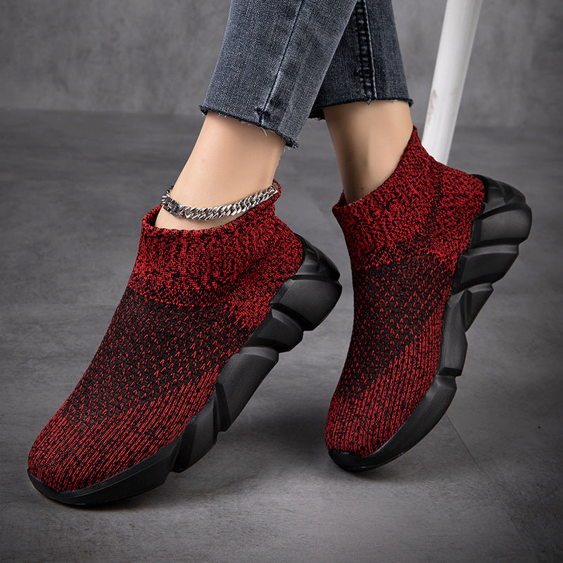 Women's Thick-Sole Sock Sneakers - Plus Size Casual Shoes