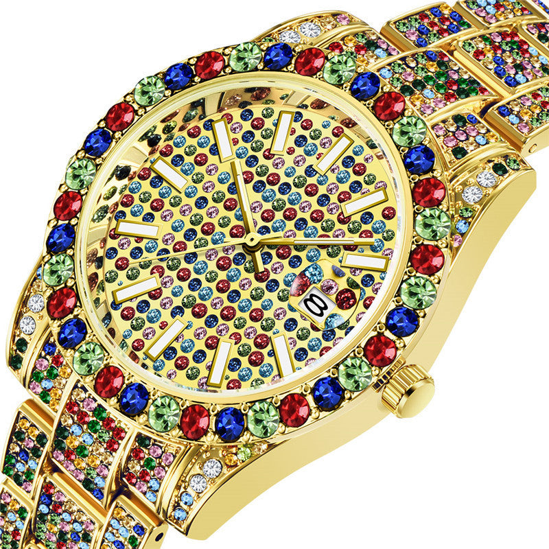 Men's Hip Hop Diamond Watch - 43mm Quartz