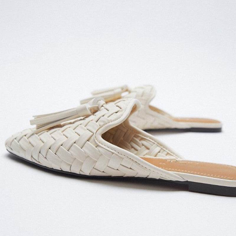 New Style Hand-woven Square Toe Women Slippers - Millivan supplies