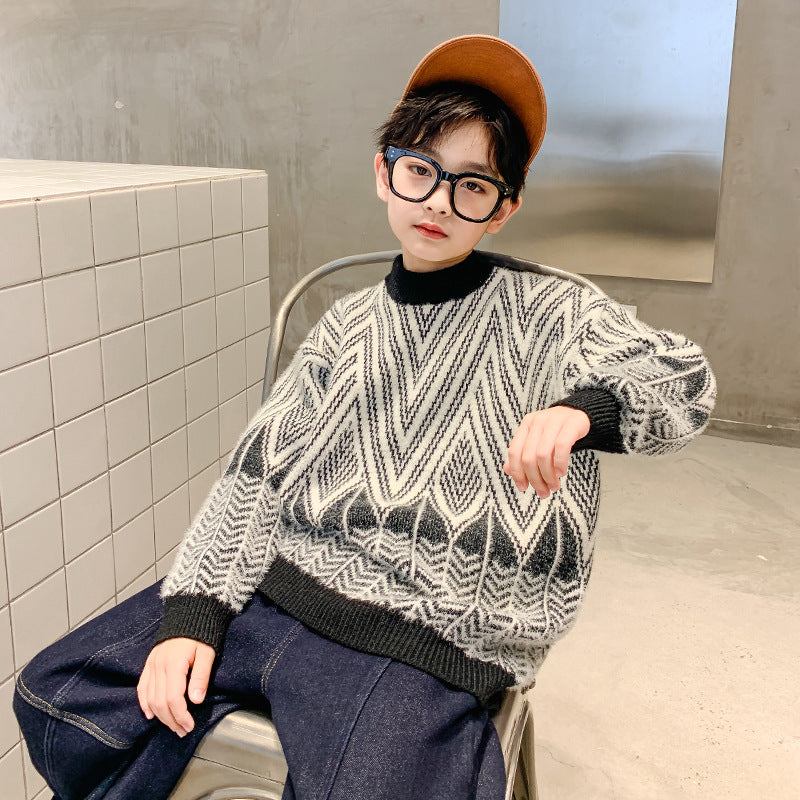 Fluffy Winter Clothing For Boys - Korean Style Cotton Hoodies for Children