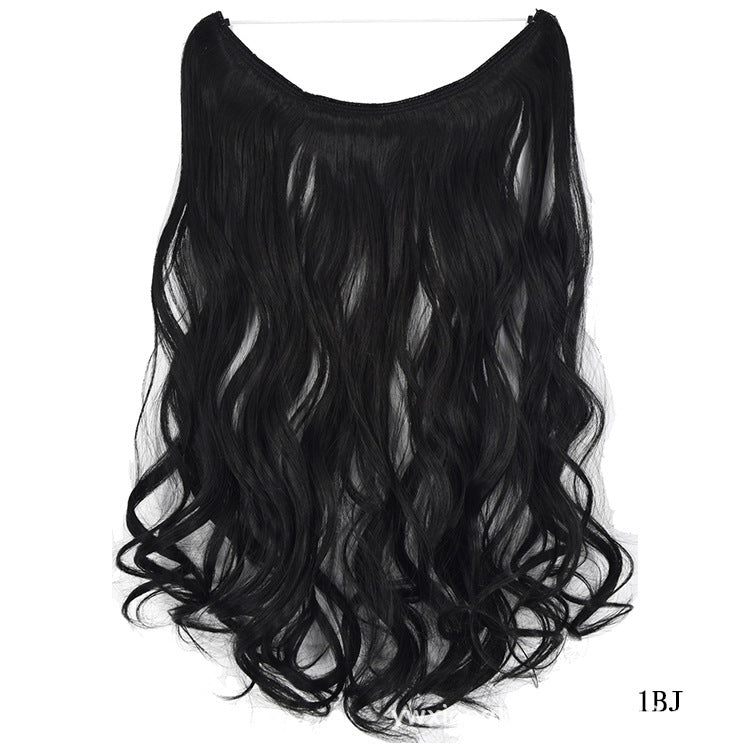 Women's 22 Inch Invisible Wire Hair Extensions - No Clips Secret Fish Line Silky Straight Synthetic