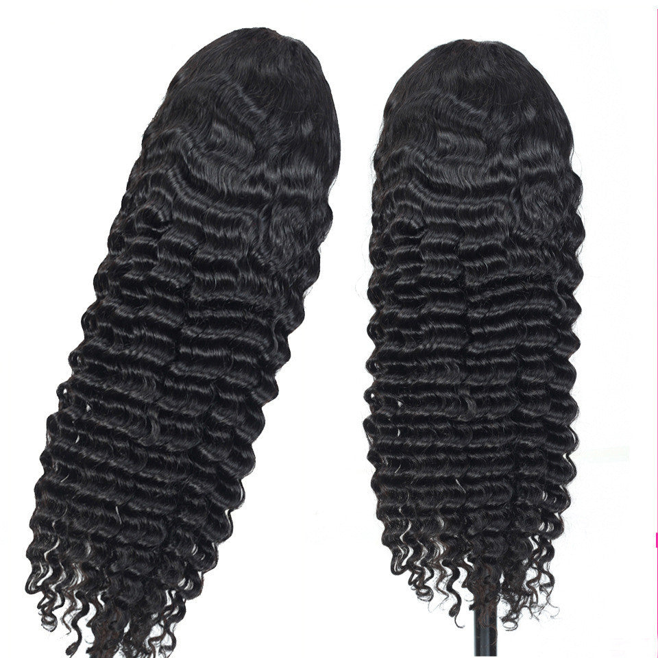 Deep Wave Human Hair Lace Frontal Wigs - Premium Medium Long Wave Wig