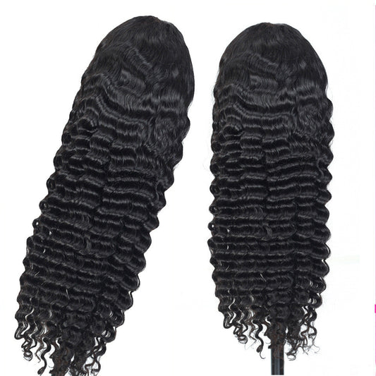Deep Wave Human Hair Lace Frontal Wigs - Premium Medium Long Wave Wig