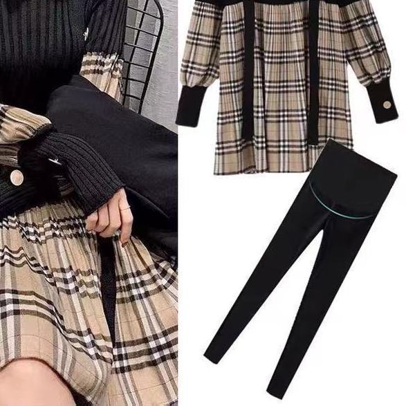 Women's Red Top & Black Fleece Pants Set - Adult Two-Piece Outfit