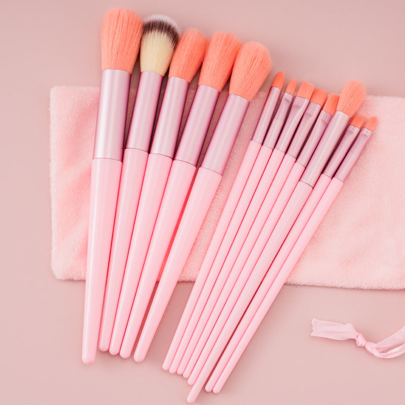 13Pcs Makeup Brush Set Make Up Concealer Brush Blush Powder Brush Eye Shadow Highlighter Foundation Brush Cosmetic Beauty Tools - 17cm