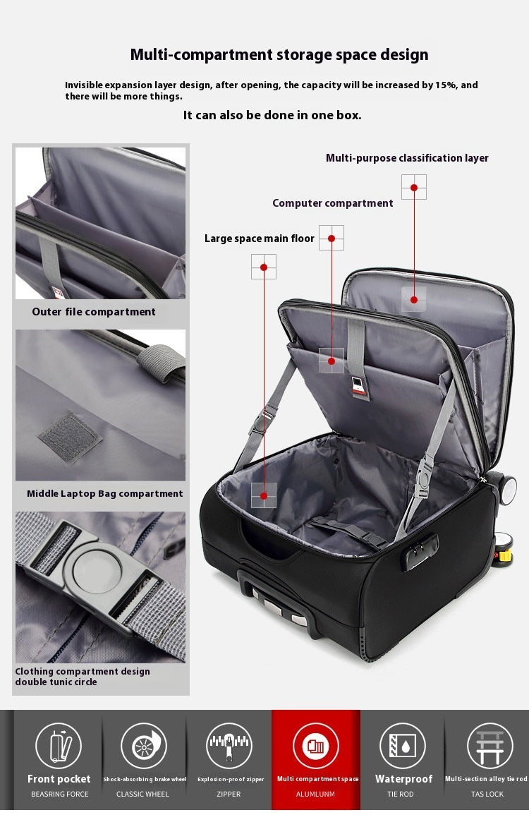 Premium Business Luggage - Men's Oxford Cloth Luggage for Travel