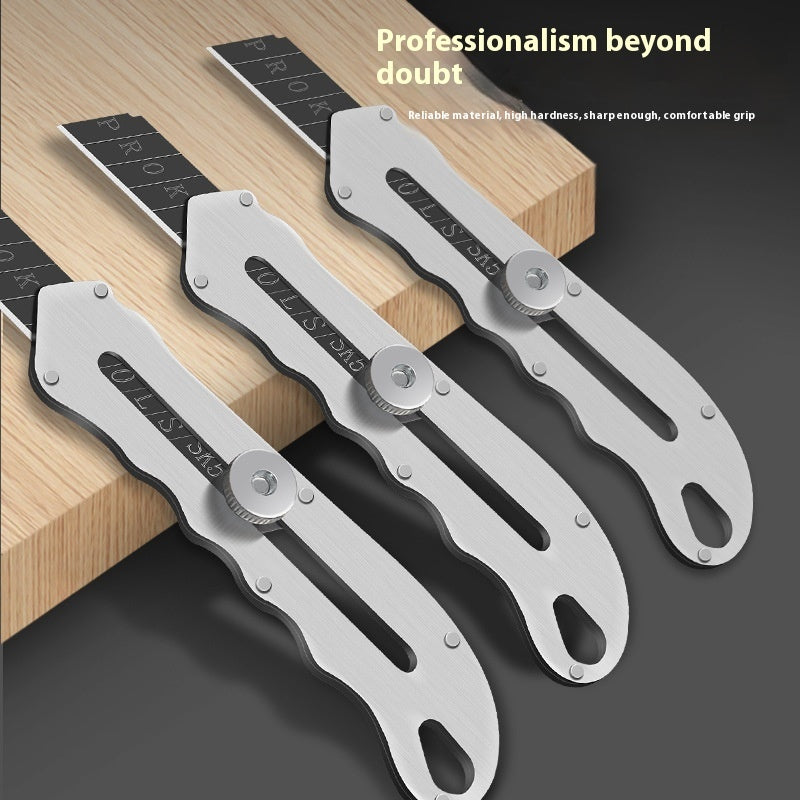 Stainless Steel Art Knife - Folding Utility Knife with 20 Blades