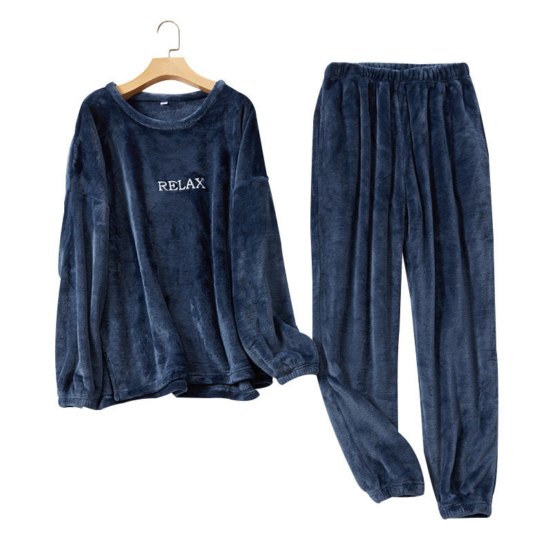 Flannel Pajamas Set - Winter Couple Sleepwear for Women & Men