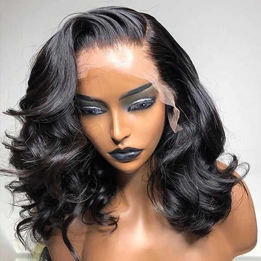 Women's European American Black Lace Partial Wig - Long Curly Hair Multiple Lengths