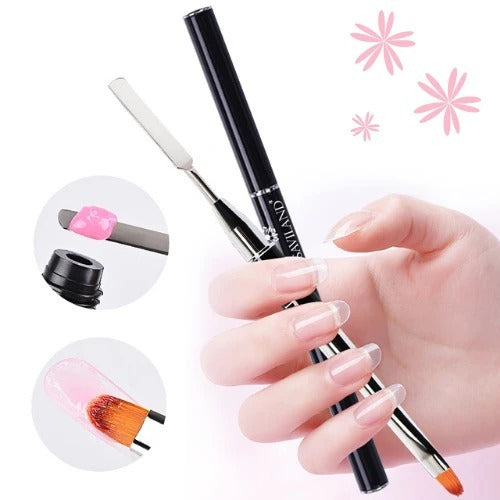 Quick Extension Crystal Gel Nail Set - Camouflage Pink 010