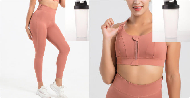 Front Zipper Seamless Push-Up Bra - Wireless Comfort & Active Support