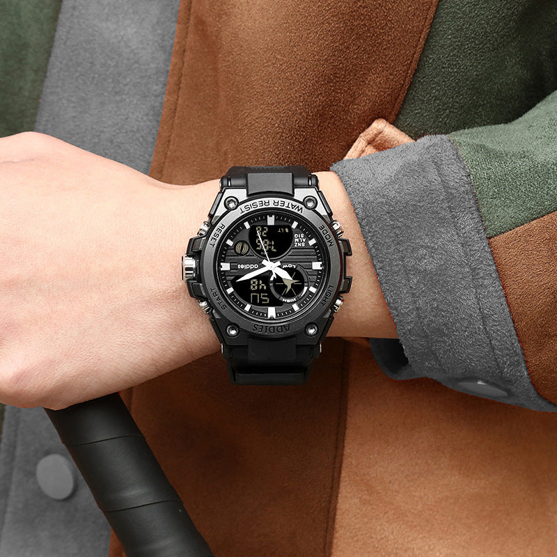 Men's Multifunctional Plastic Sports Watch - 50mm