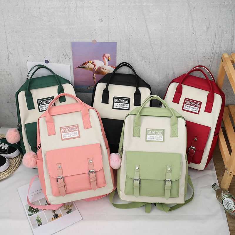 Five-piece women's fashion canvas bag