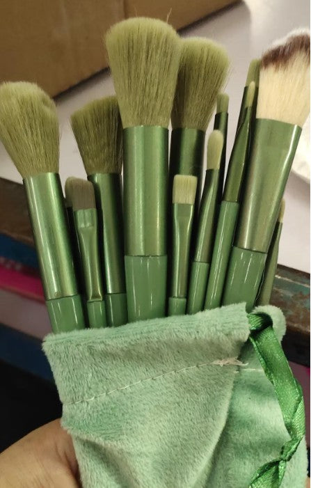 13Pcs Makeup Brush Set Make Up Concealer Brush Blush Powder Brush Eye Shadow Highlighter Foundation Brush Cosmetic Beauty Tools - 17cm