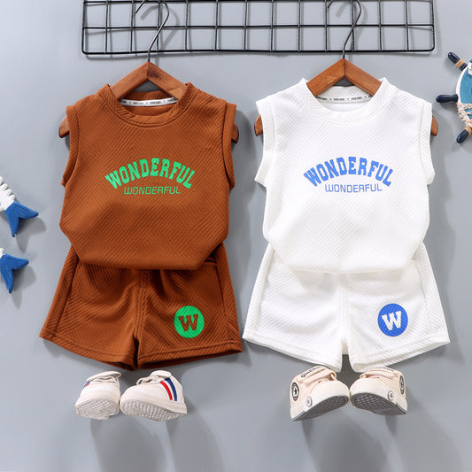 Stylish Baby Vest & Shorts Set - Western Style Summer Outfit