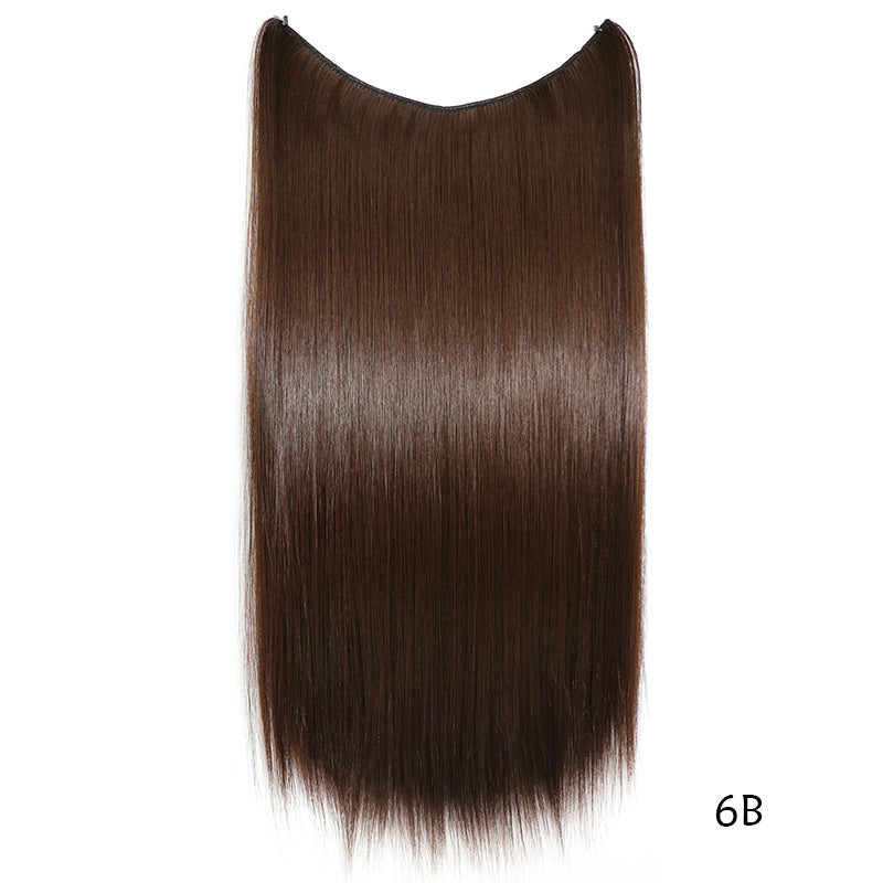 Women's 22 Inch Invisible Wire Hair Extensions - No Clips Secret Fish Line Silky Straight Synthetic