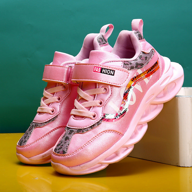 Girls' Waterproof Soft Leather Comfortable And Warm Children's Shoes