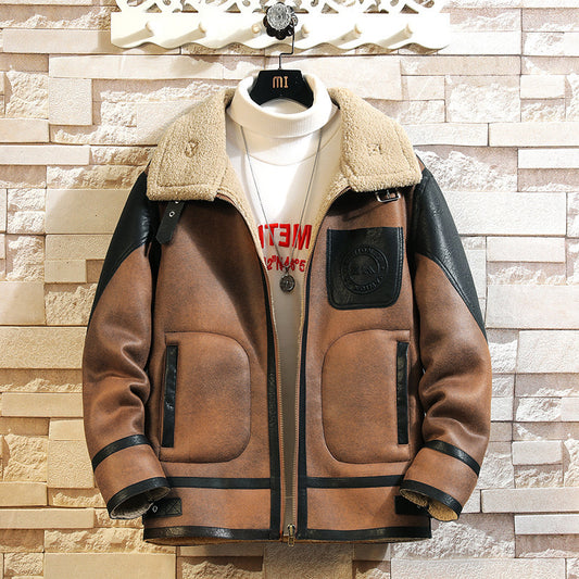 Women's Plus Size Suede Jacket - Brown Color Multiple Sizes