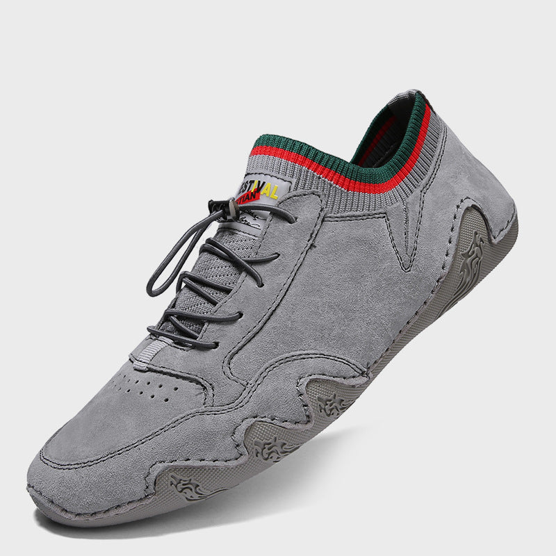 Autumn New Cold Sticky Shoes For Men - Slip-On Bean Shoes Genuine Leather