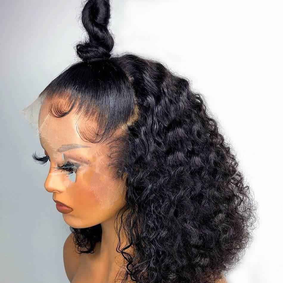 Burmese Long Curly Human Hair Wig