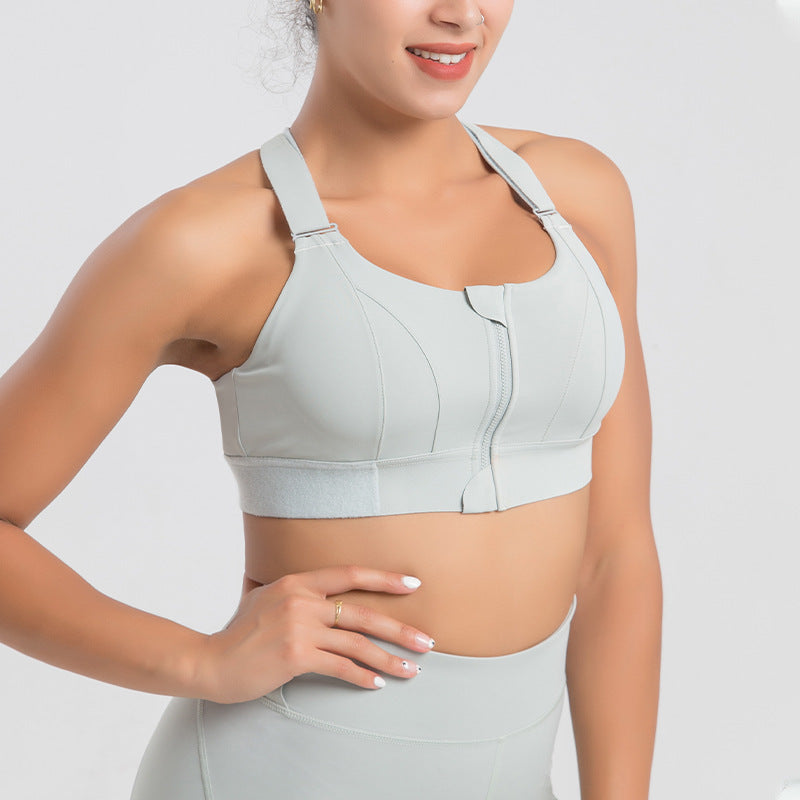 Plus Size Front Zipper Seamless Push-Up Bra - Wireless Comfort & Support