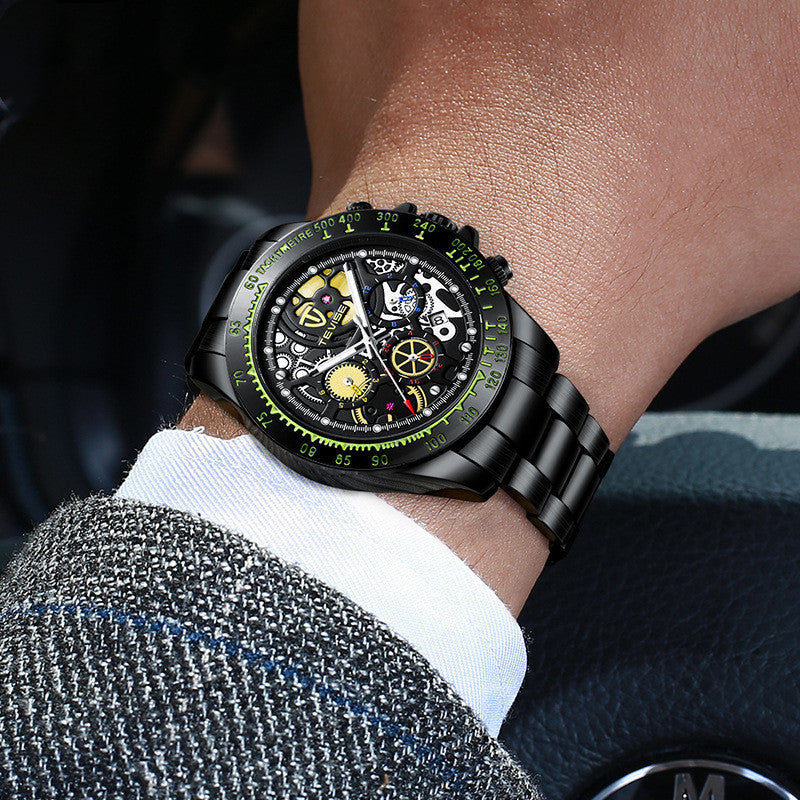 Men's Six-Pin Mechanical Sports Watch - 42mm