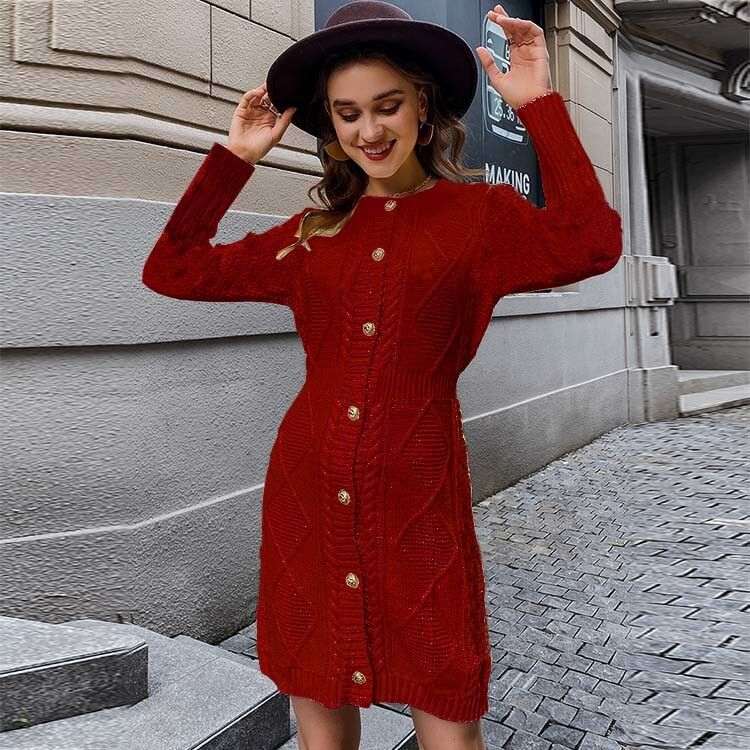 Women's Rabbit Hair Crochet Knit High-Waist A-Line Mini Dress | 6 Colours | S–XL