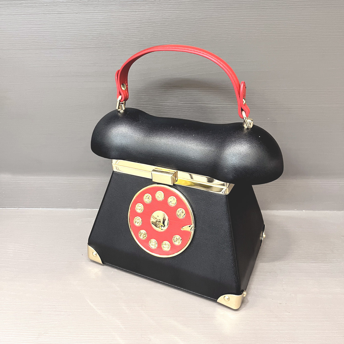 Women's Fashion Landline Phone-shaped Handbag - European American Retro PU Leather Multiple Colors