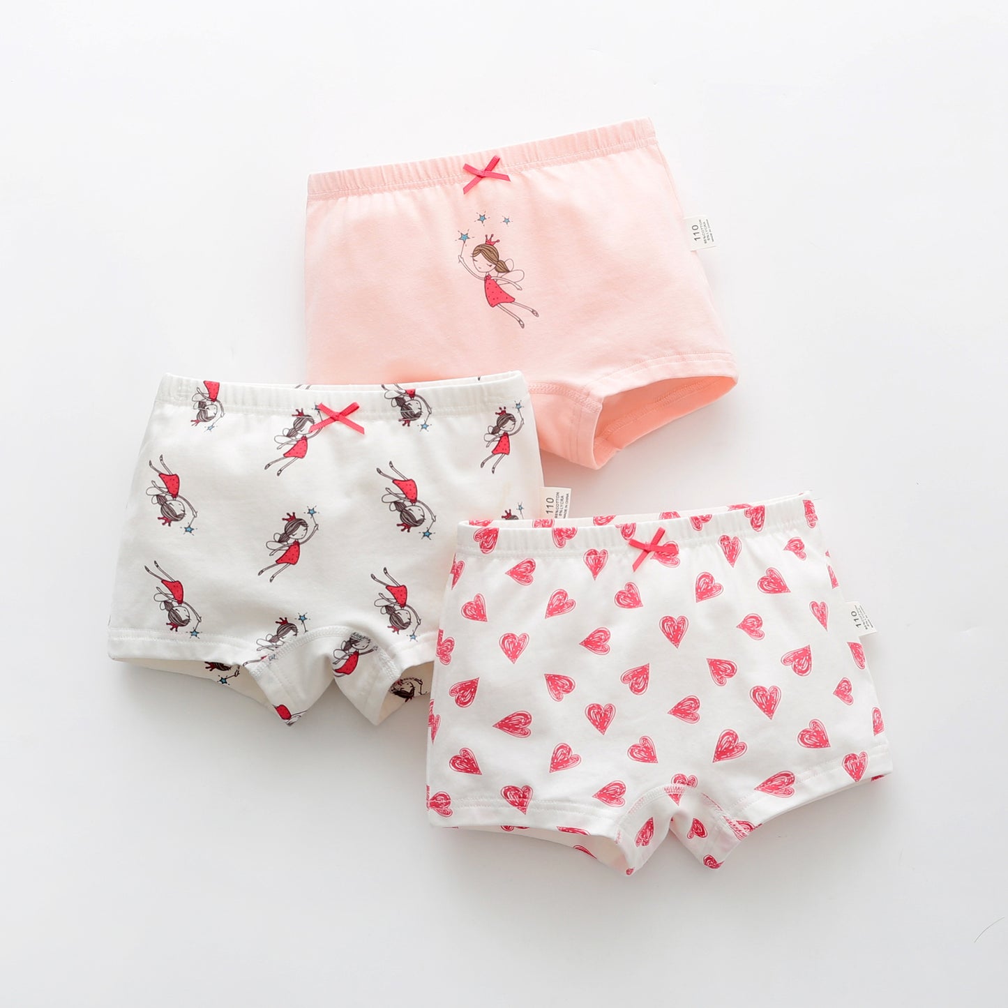 Girls' Cotton Boxer Briefs - Cute Cartoon Children's Underwear