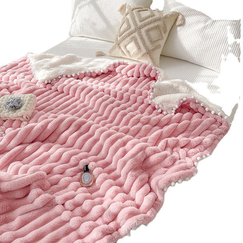 Premium Dehaired Angora Blanket - Luxury Nap Sofa Cover Throw