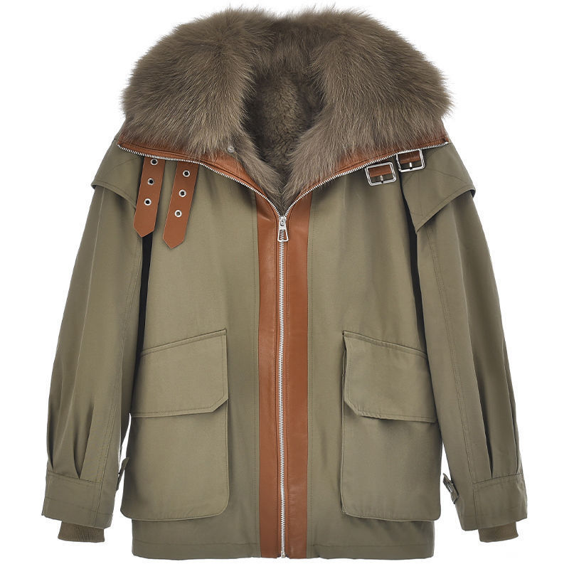 Women's Faux Fox Fur Detachable Overcoat