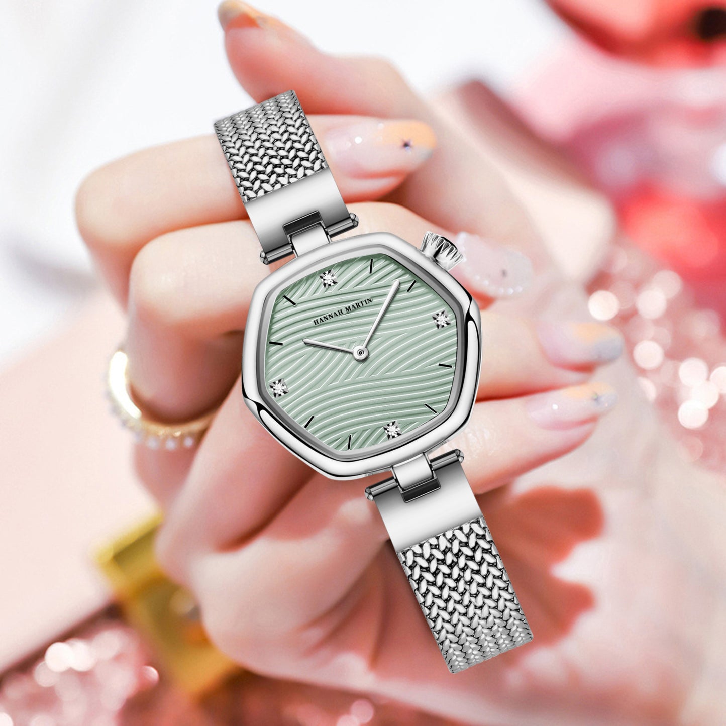 Fashion Hexagonal Movement Women's Watch - Simple