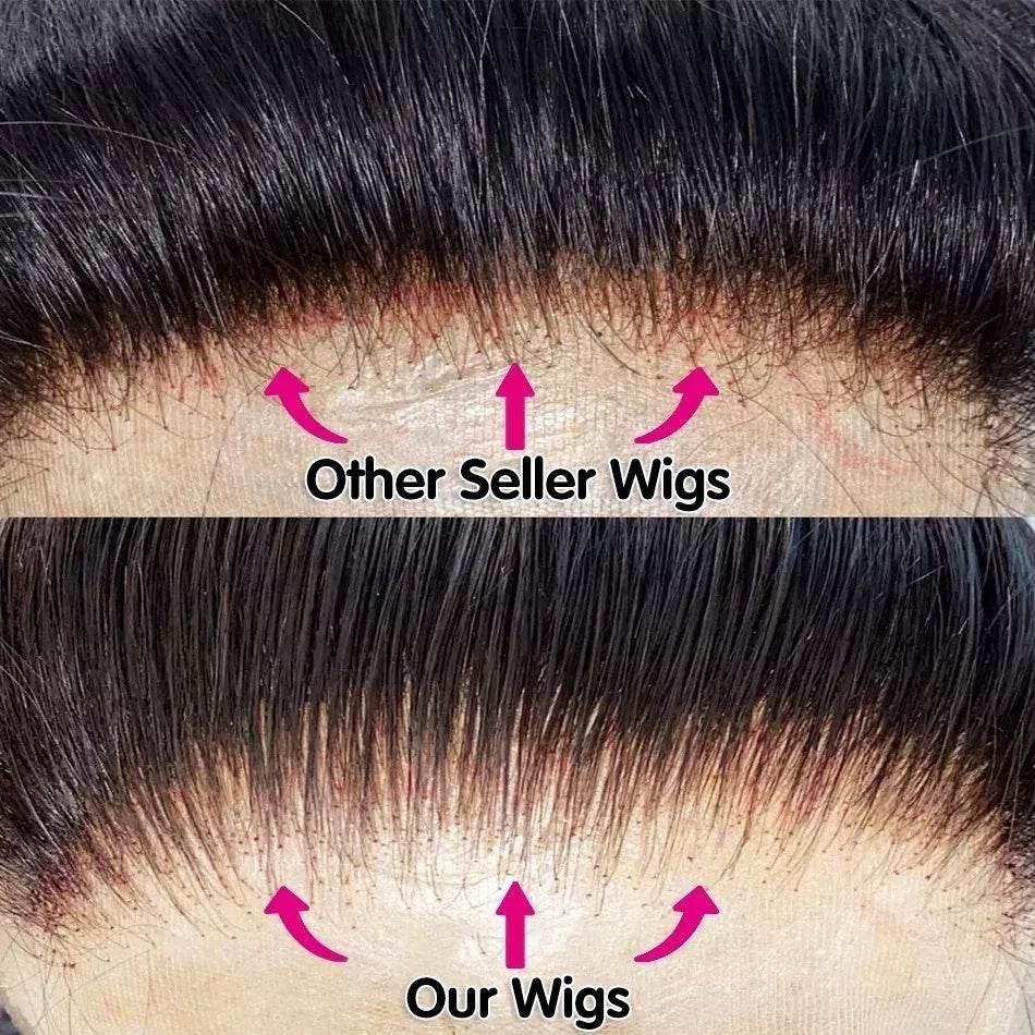 6x4 Density Virgin Human Hair Wigs For Black Women Vietnamese Raw Hair Transparent Lace Front Pre-Plucked Bleached Knots - Millivan supplies