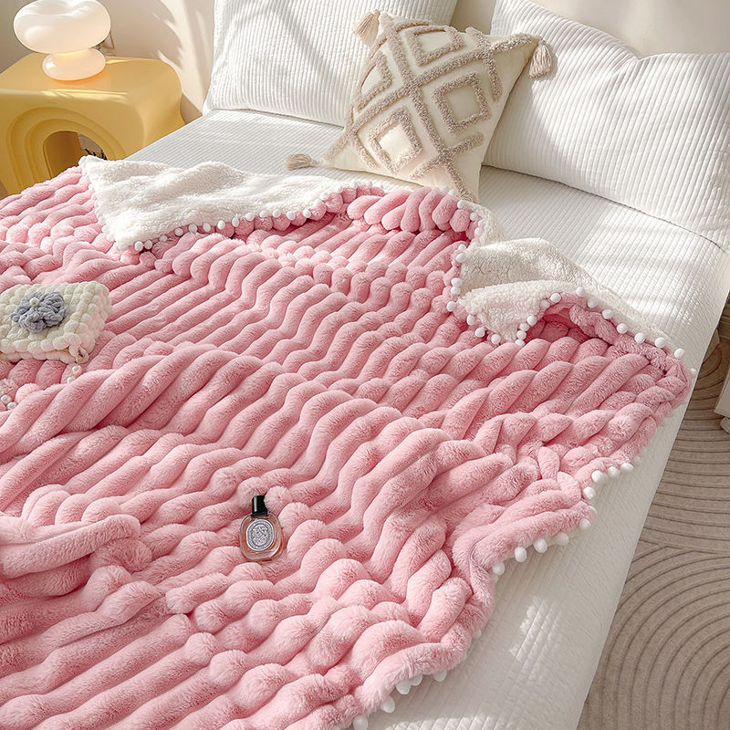 Premium Dehaired Angora Blanket - Luxury Nap Sofa Cover Throw