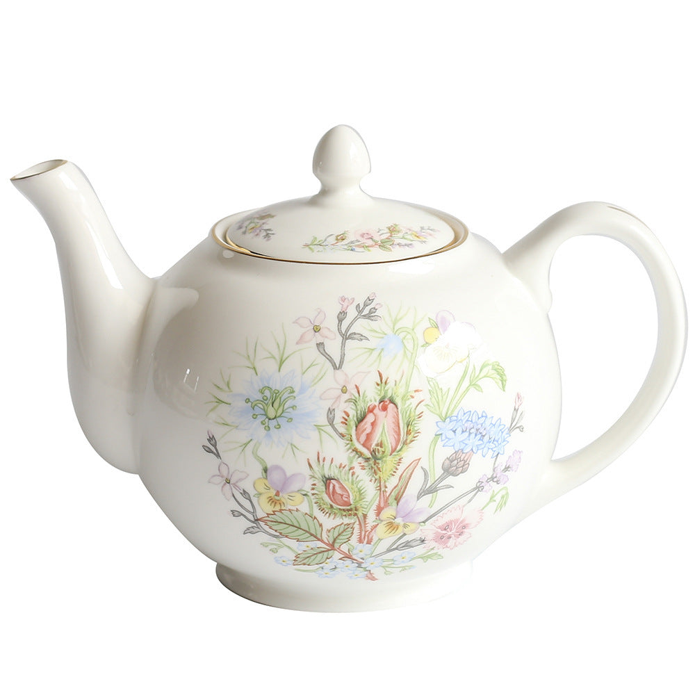 High-end British Afternoon Set European-style Dessert Double Fruit Plate Coffee Cup Saucer Black Tea - Bone China