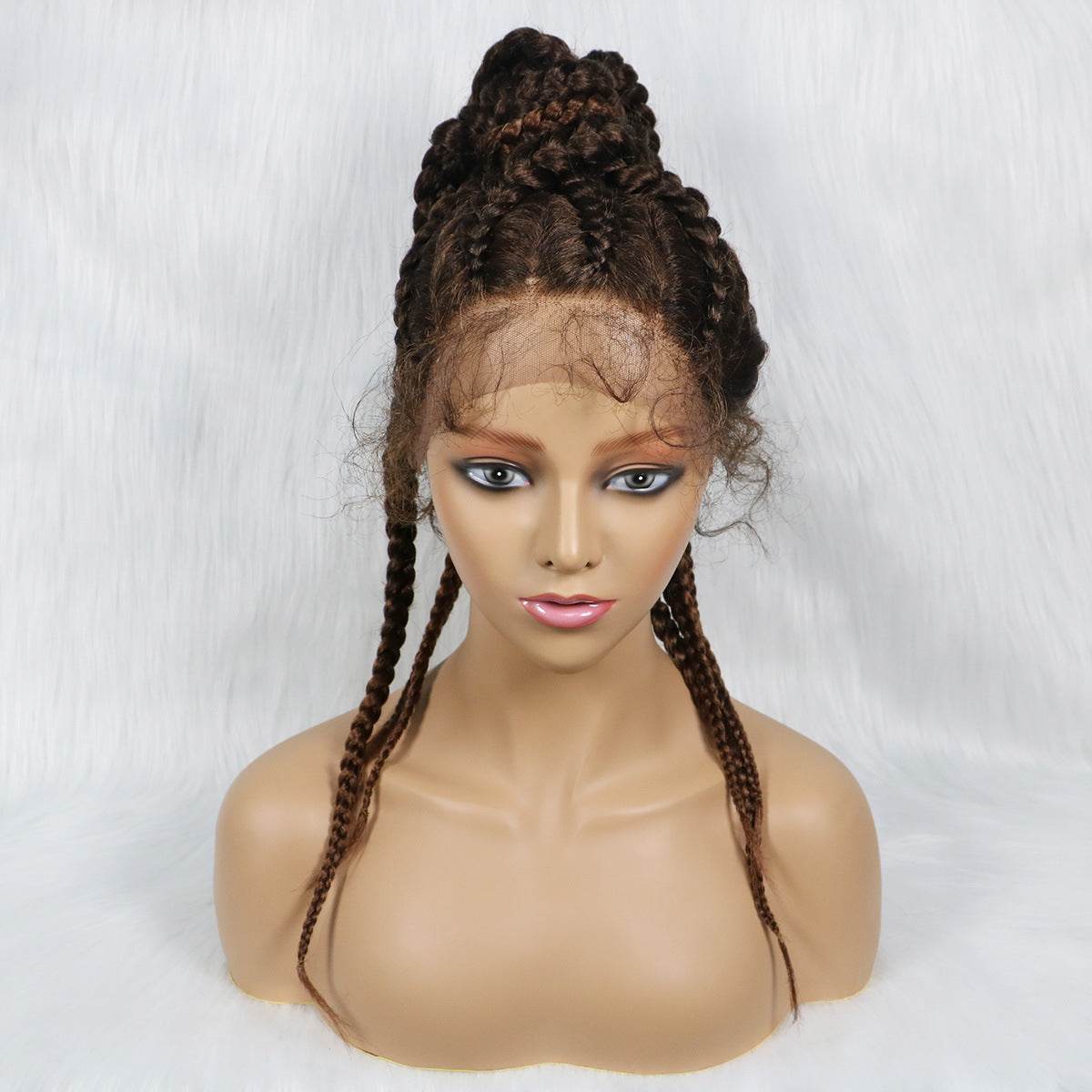 Braided Lace Front Synthetic Wig Braids African Braiding Hair - Millivan supplies