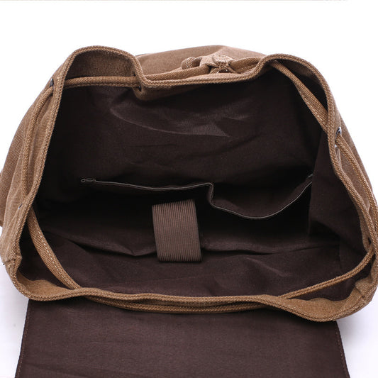 Brown bag with a strap on a white background