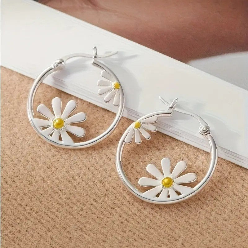 Creative Fresh Little Daisy Stylish Simple And Versatile Women's Earrings