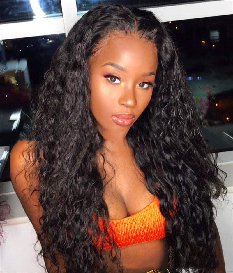 Women's Front Lace Curly Wig - Adult Long Chemical Fiber Hair 28 Inch