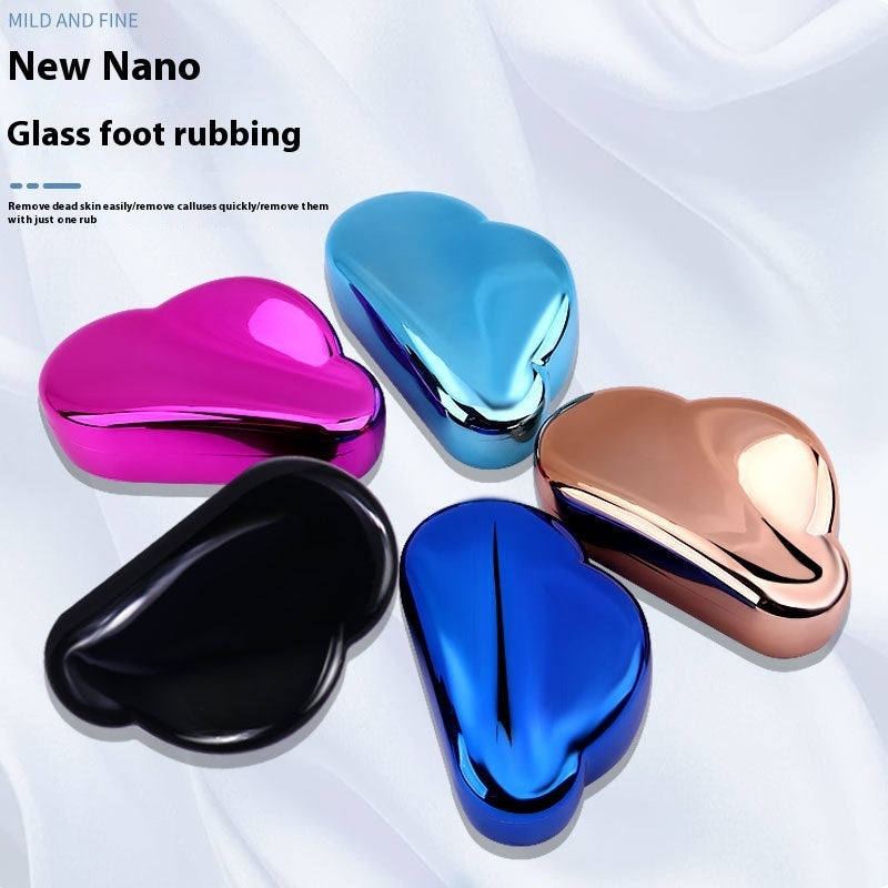Frosted Foot File Nano Glass Peeling Foot Grinder - Cloud & Pointed Mango Glass ABS 10 Colors