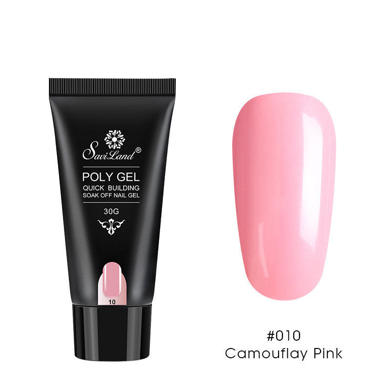 Quick Extension Crystal Gel Nail Set - Camouflage Pink 010